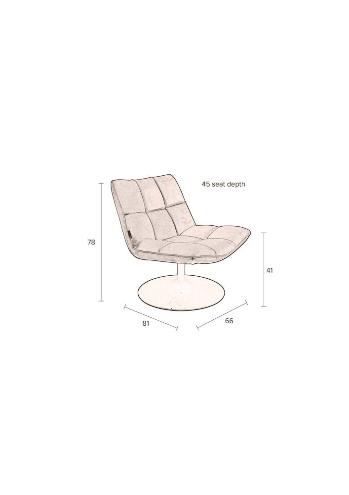 Bar Lounge-Sessel Vintage Braun