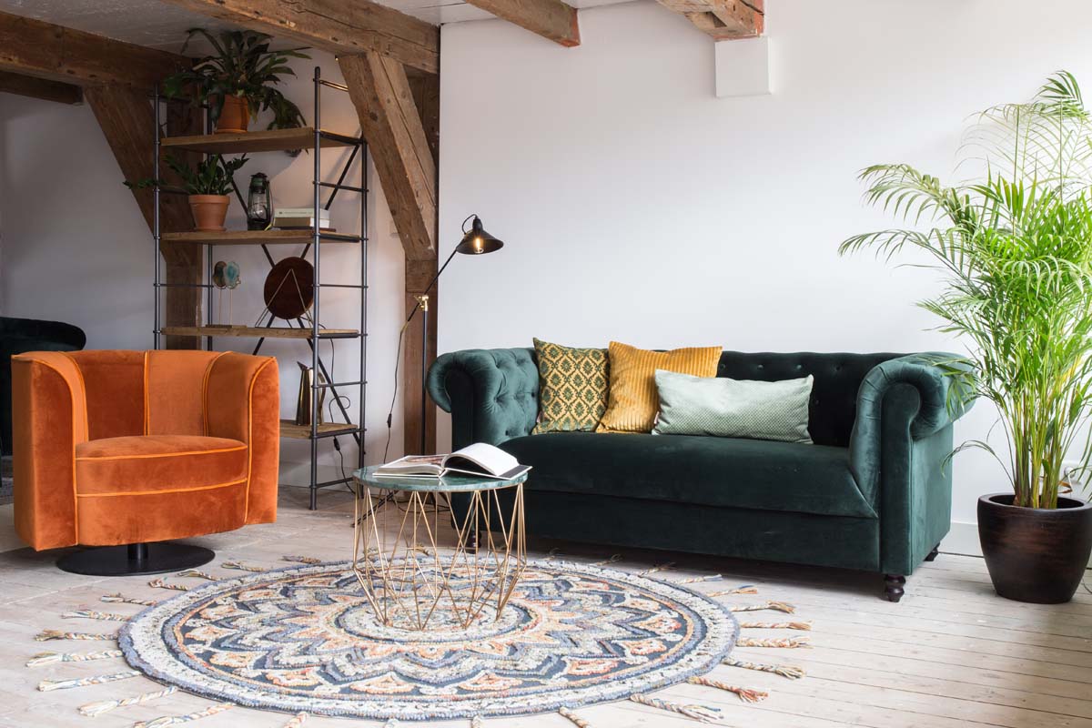 Flower Lounge-Sessel Orange