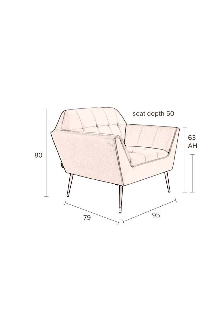Kate Lounge-Sessel Dunkelblau