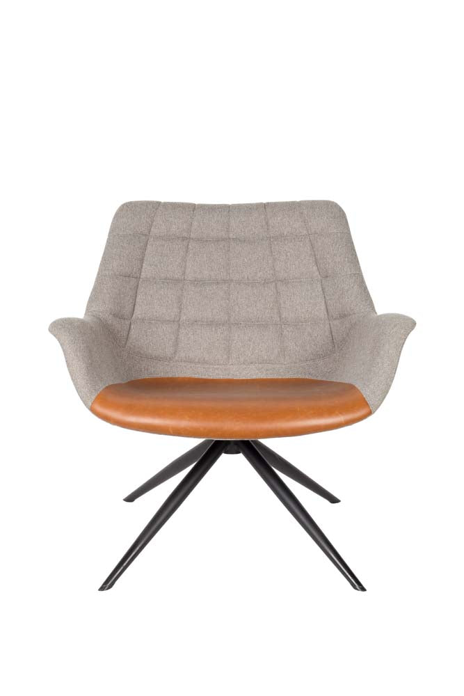 Dolton Lounge Sessel Grau/Braun