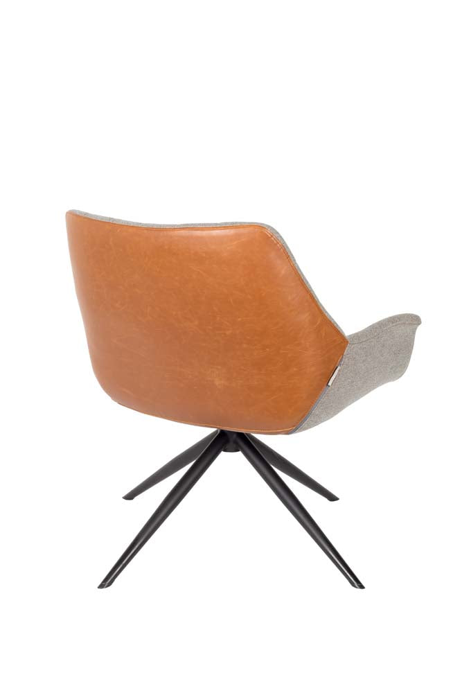 Dolton Lounge Sessel Grau/Braun