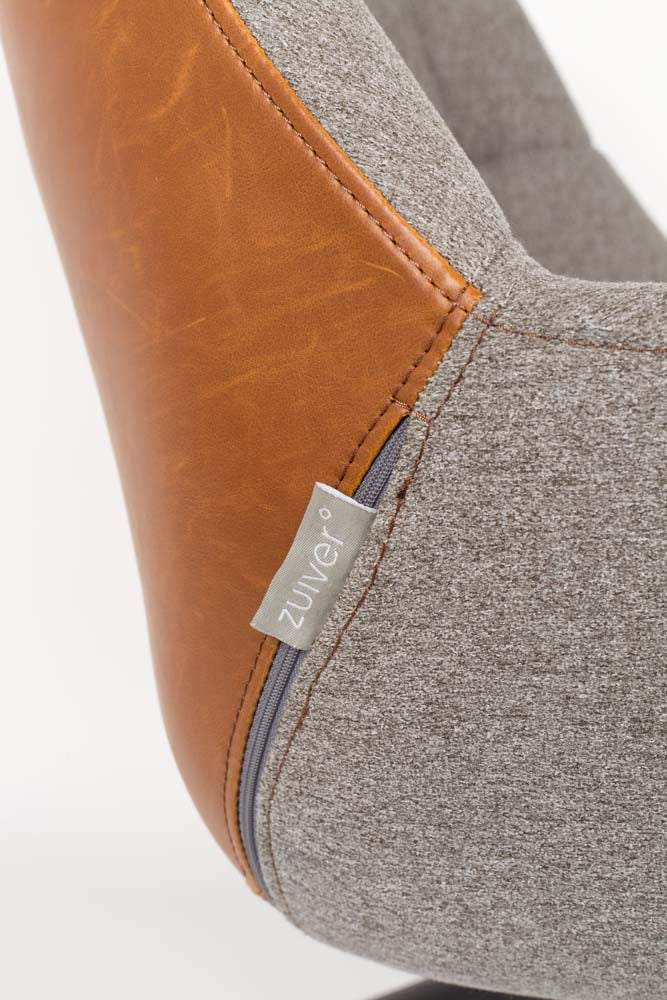 Dolton Lounge Sessel Grau/Braun