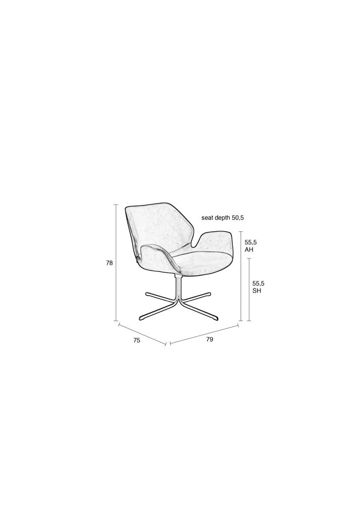 Nikki Lounge Sessel Schwarz