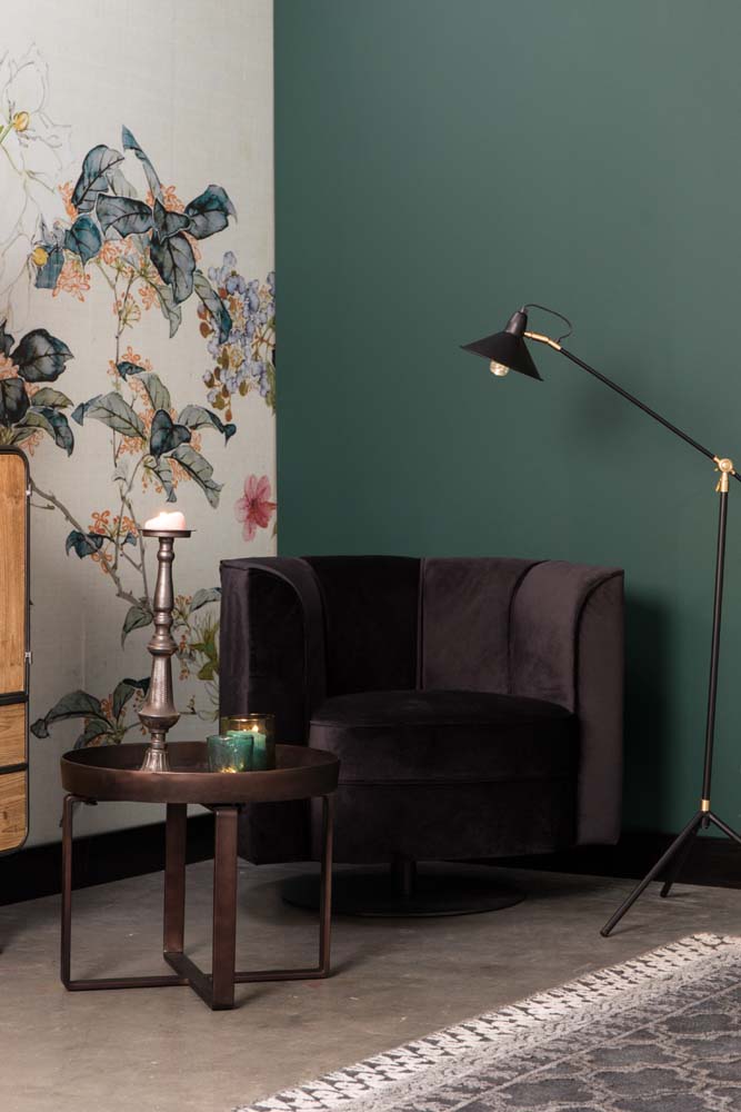 Flower Lounge-Sessel Schwarz