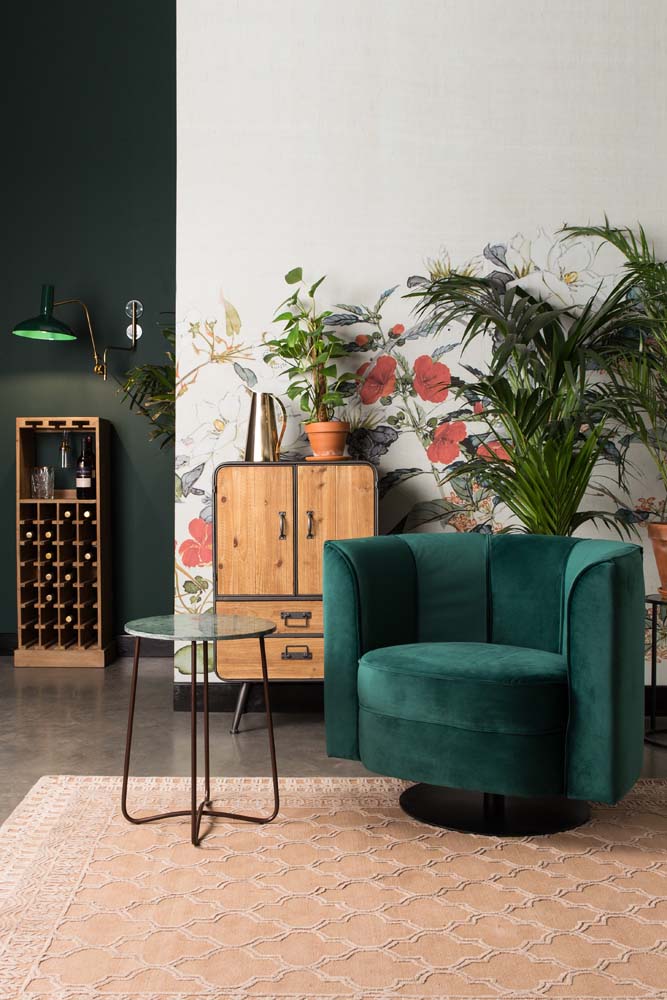 Flower Lounge-Sessel Grün