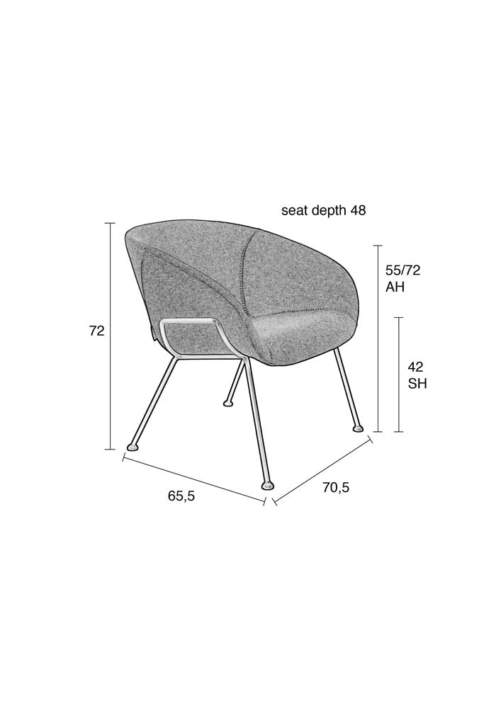 Feston Lounge Sessel Hellgrau
