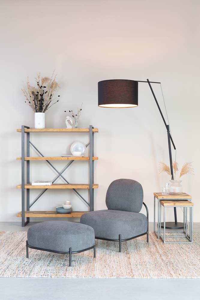 Polly Lounge-Sessel Grau