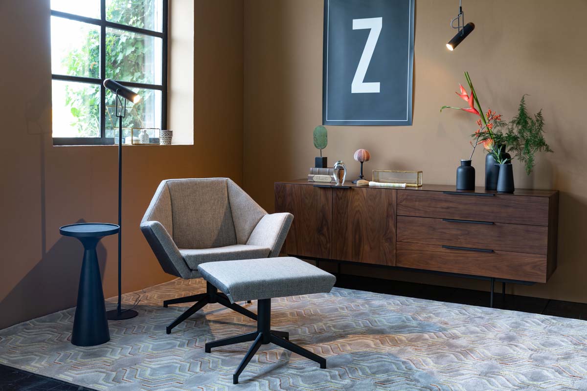 Uncle Jesse Lounge Sessel Grau