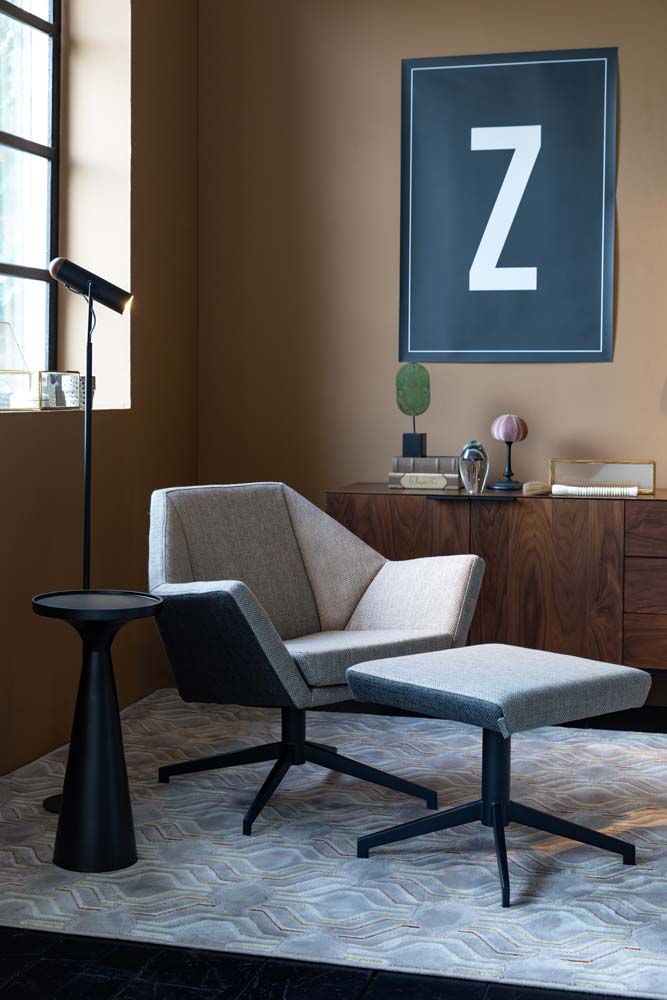 Uncle Jesse Lounge Sessel Grau