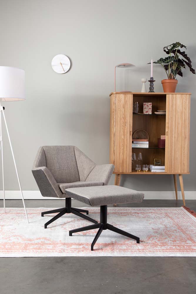 Uncle Jesse Lounge Sessel Grau