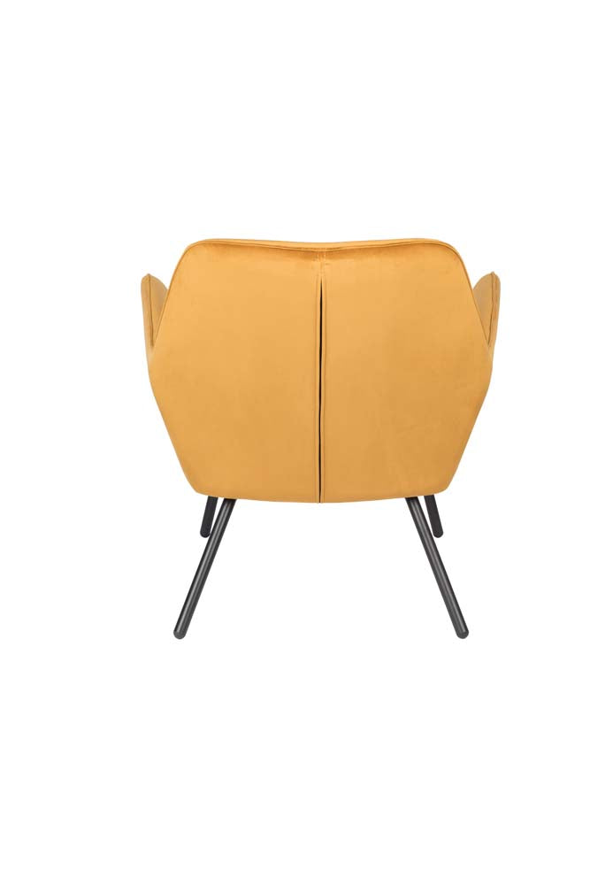 Bon Lounge-Sessel mit Samtbezug Gold