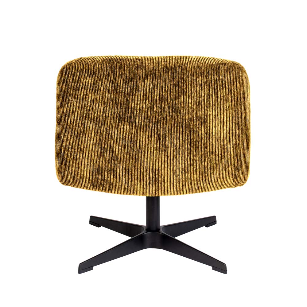 Belmond Rib Sessel drehbar Cord Gelb