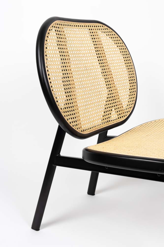 Loungestuhl SPIKE Schwarz / Beige