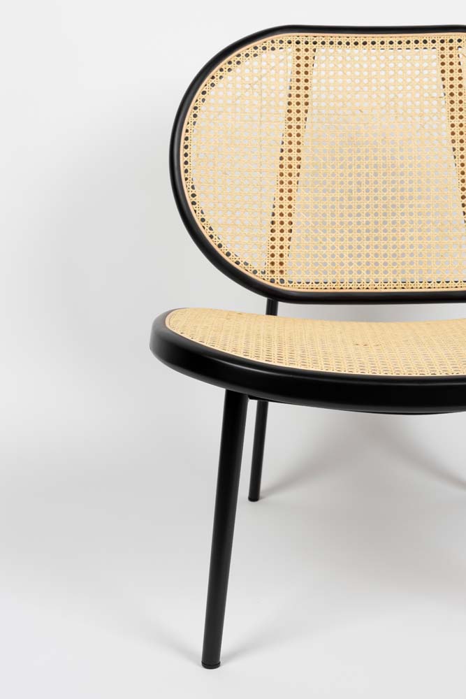 Loungestuhl SPIKE Schwarz / Beige