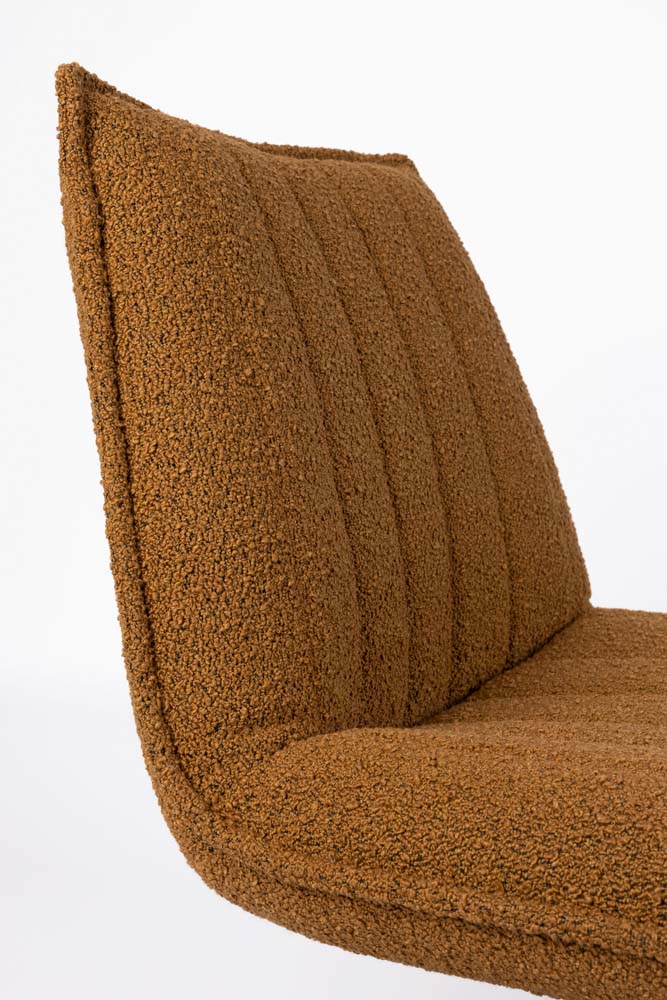 Loungesessel JAX Gelb / Bouclé
