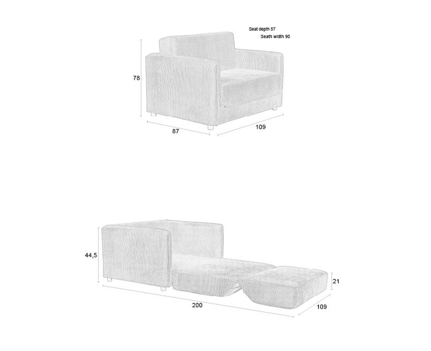 Jopie Loveseat Sessel Sofabett