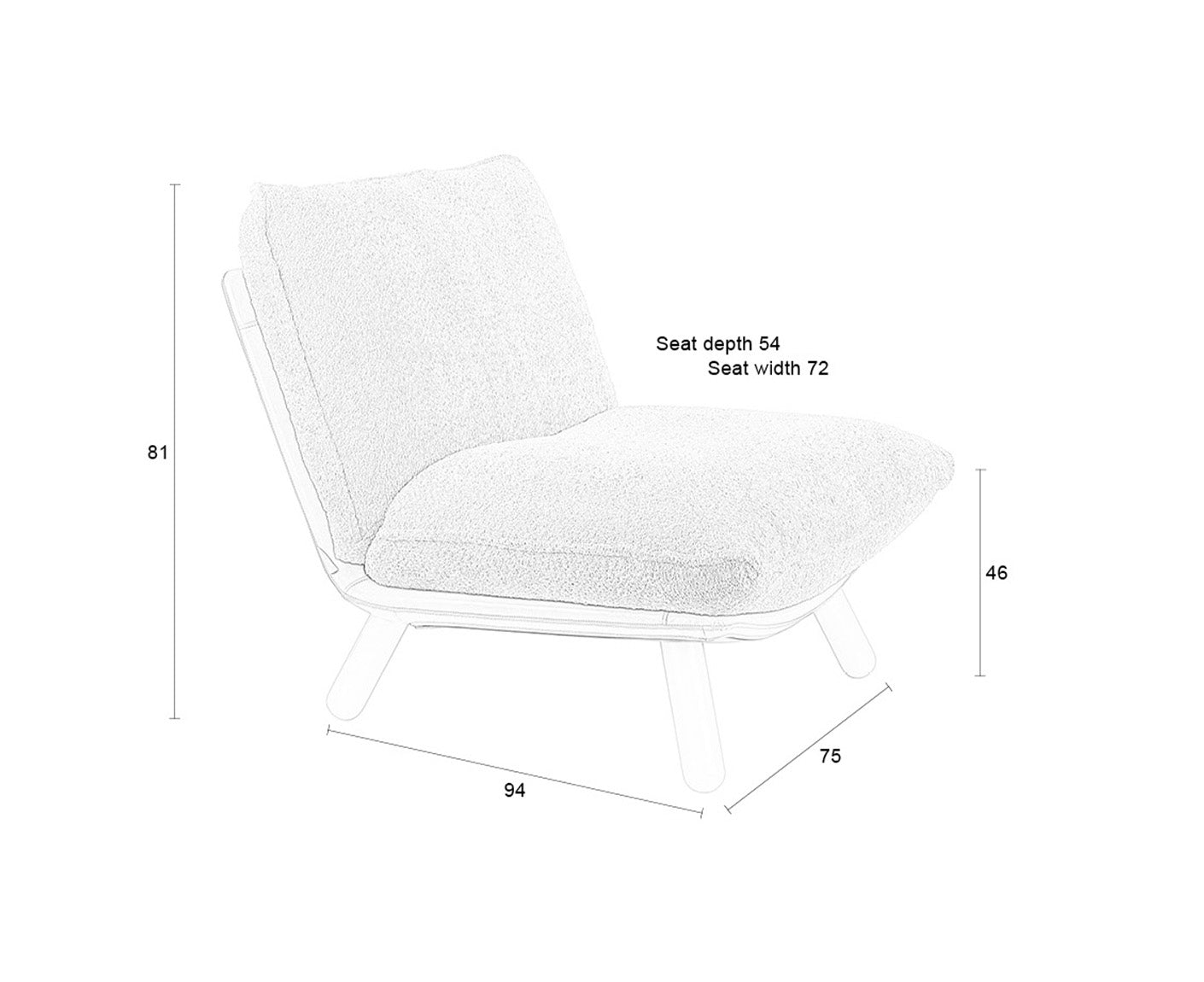 Lazy Sack Loungesessel Soft Beige