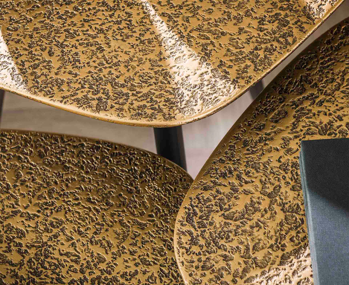 Couchtisch 3er Set Point Metallic / Antik Bronze