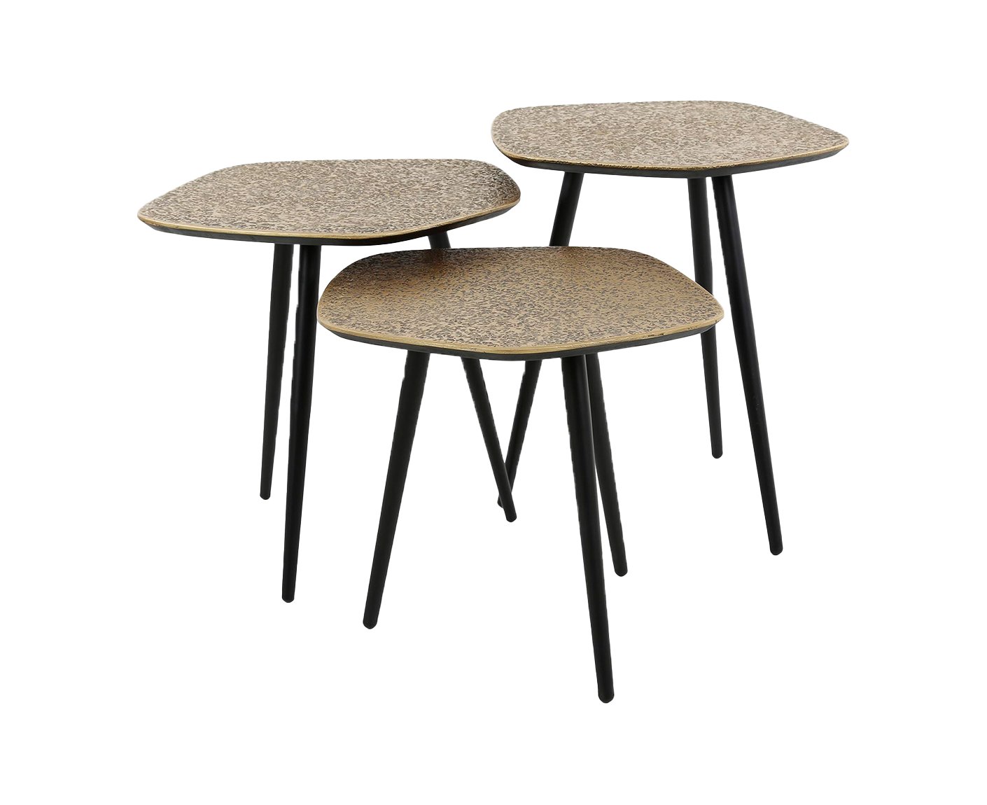 Couchtisch 3er Set Point Metallic / Antik Bronze