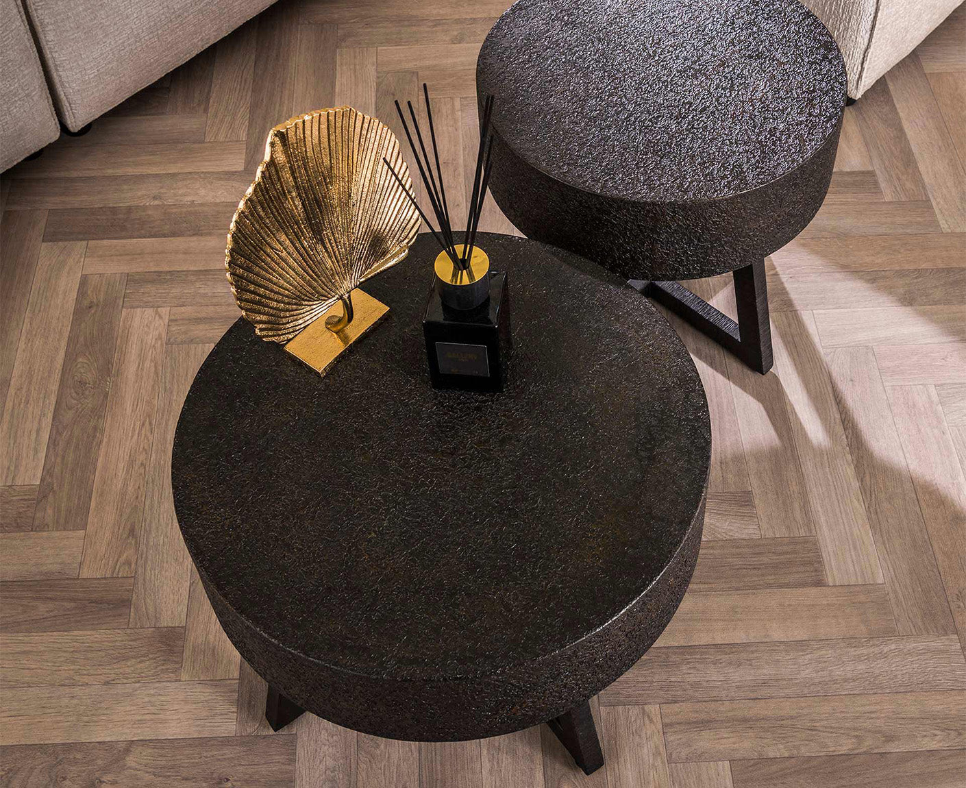 Couchtisch D50 Bulky Ferro / Ferro Metallic