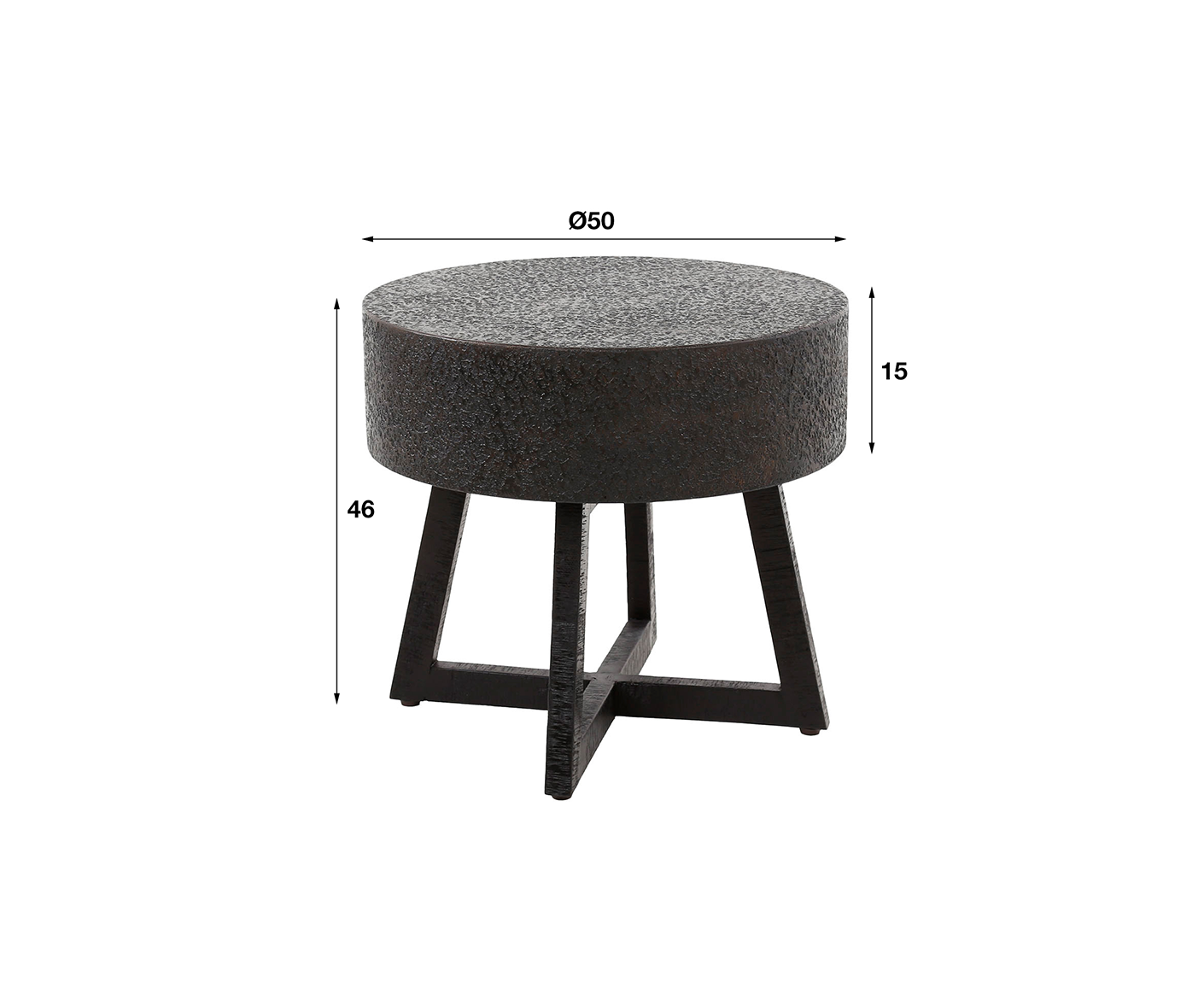 Couchtisch D50 Bulky Ferro / Ferro Metallic