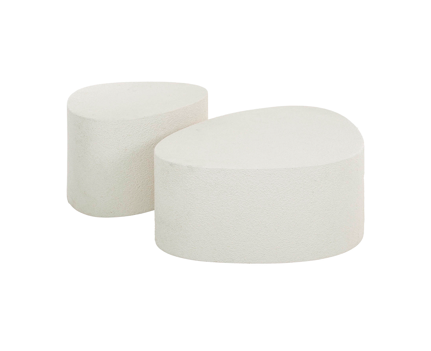 Couchtisch 2er Set dreieckig Stone / Marmor Composite
