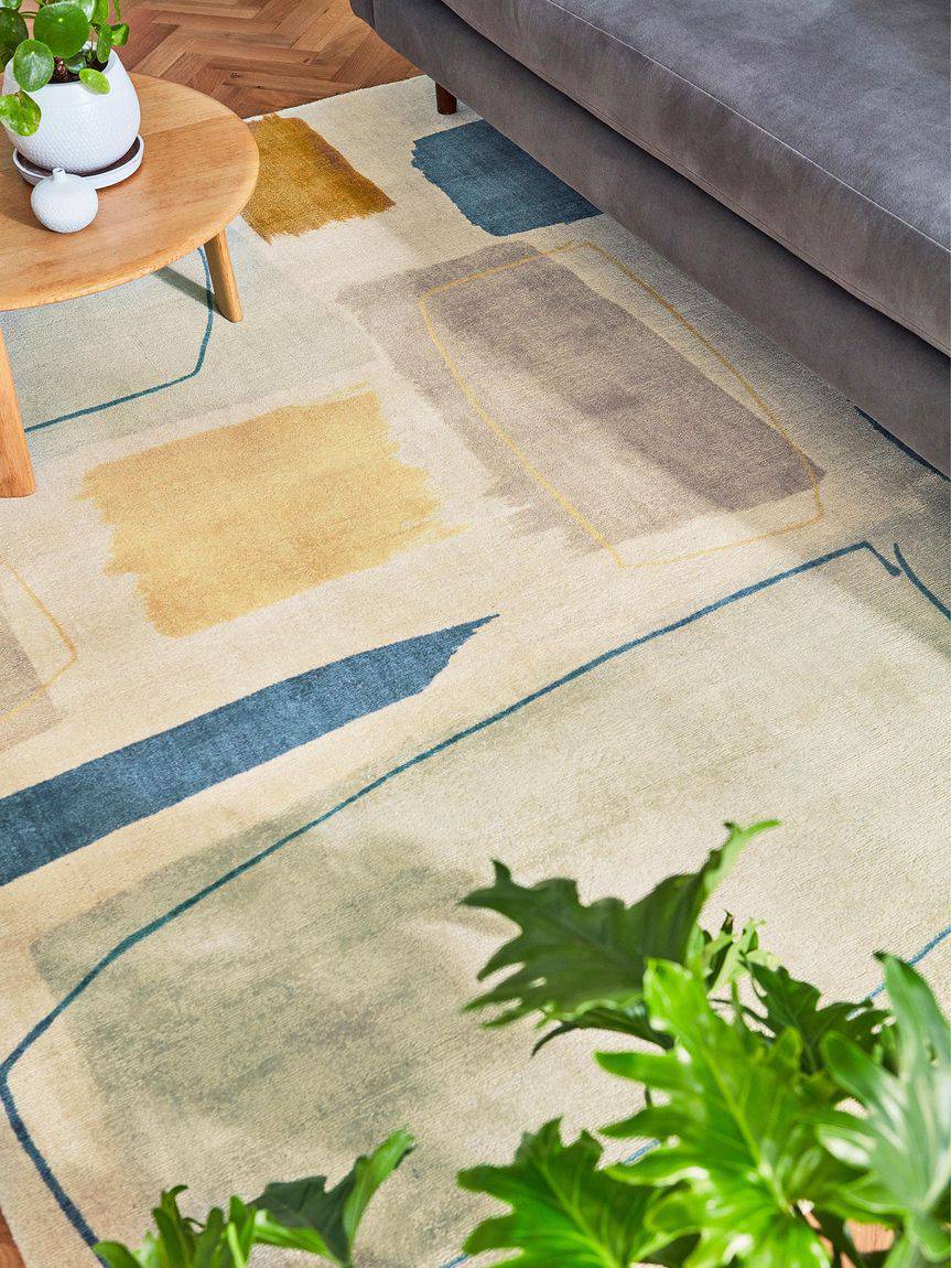 Wollteppich Composition Bunt
