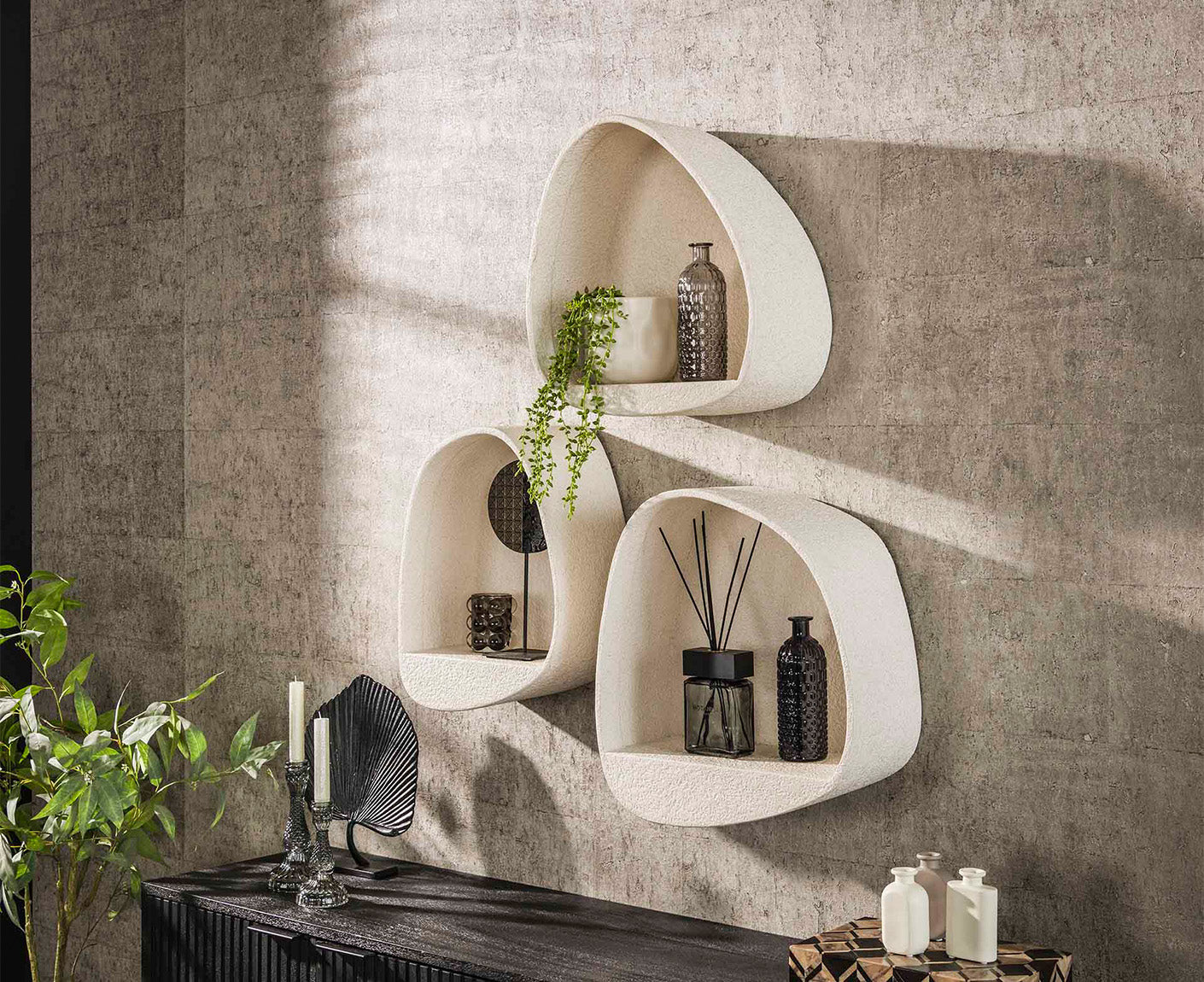Wandregal Stone Oval / Marmor Composite
