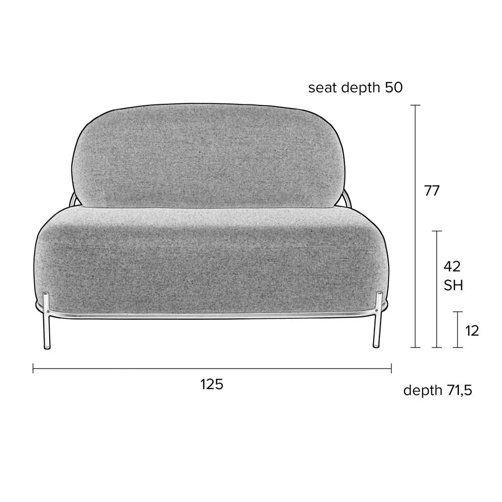 Polly Sofa 125x71,5 cm Beige