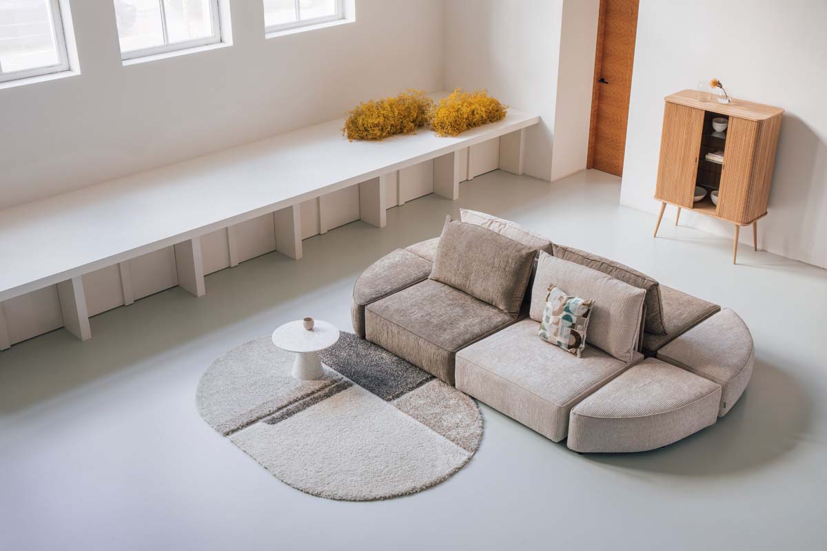 Sofa HUNTER 1,5-Sitzer mit Rücken Beige