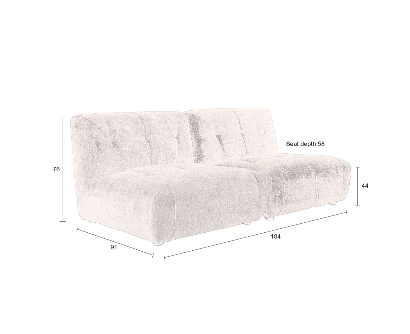 Giada 2-Sitzer Sofa