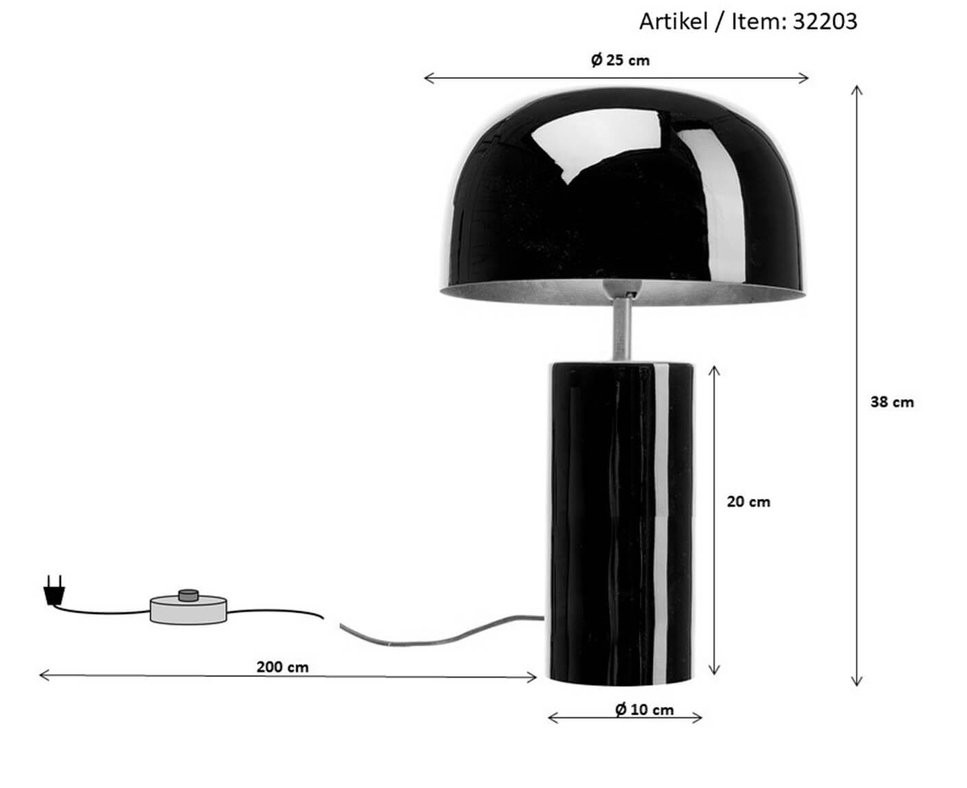 Tischlampe Designerlampe Tischleuchte Loungy 38 cm Gold