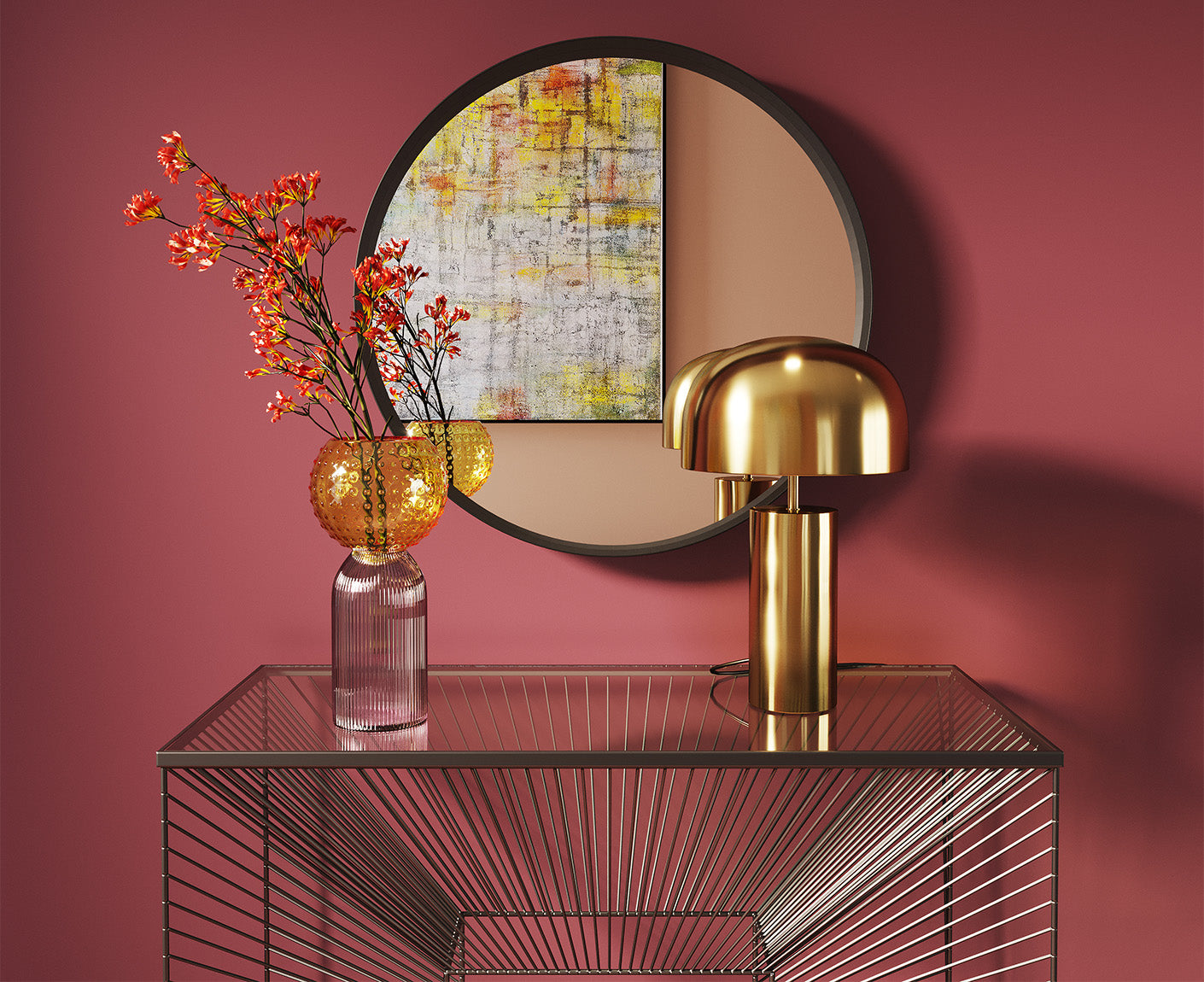 Tischlampe Designerlampe Tischleuchte Loungy 38 cm Gold
