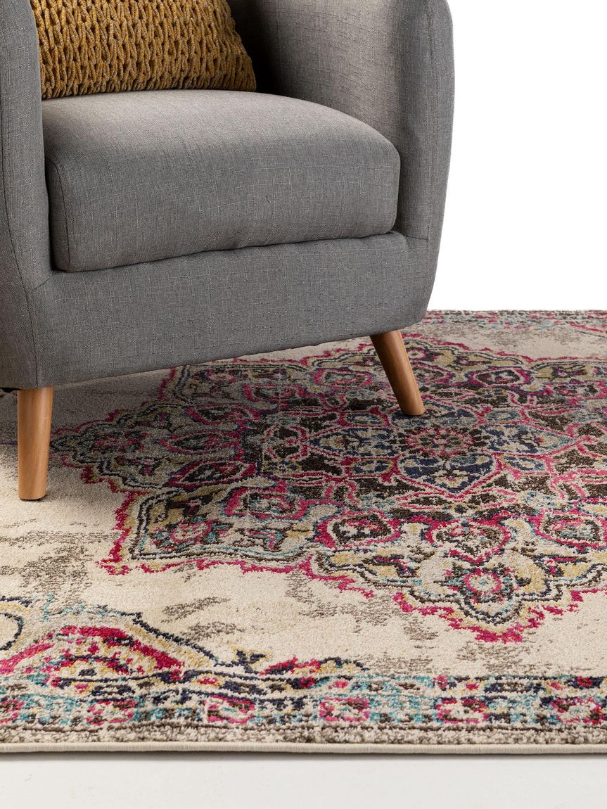 Teppich Casa Beige / Pink