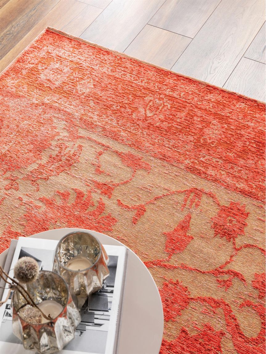 Flachgewebeteppich Frencie Rot