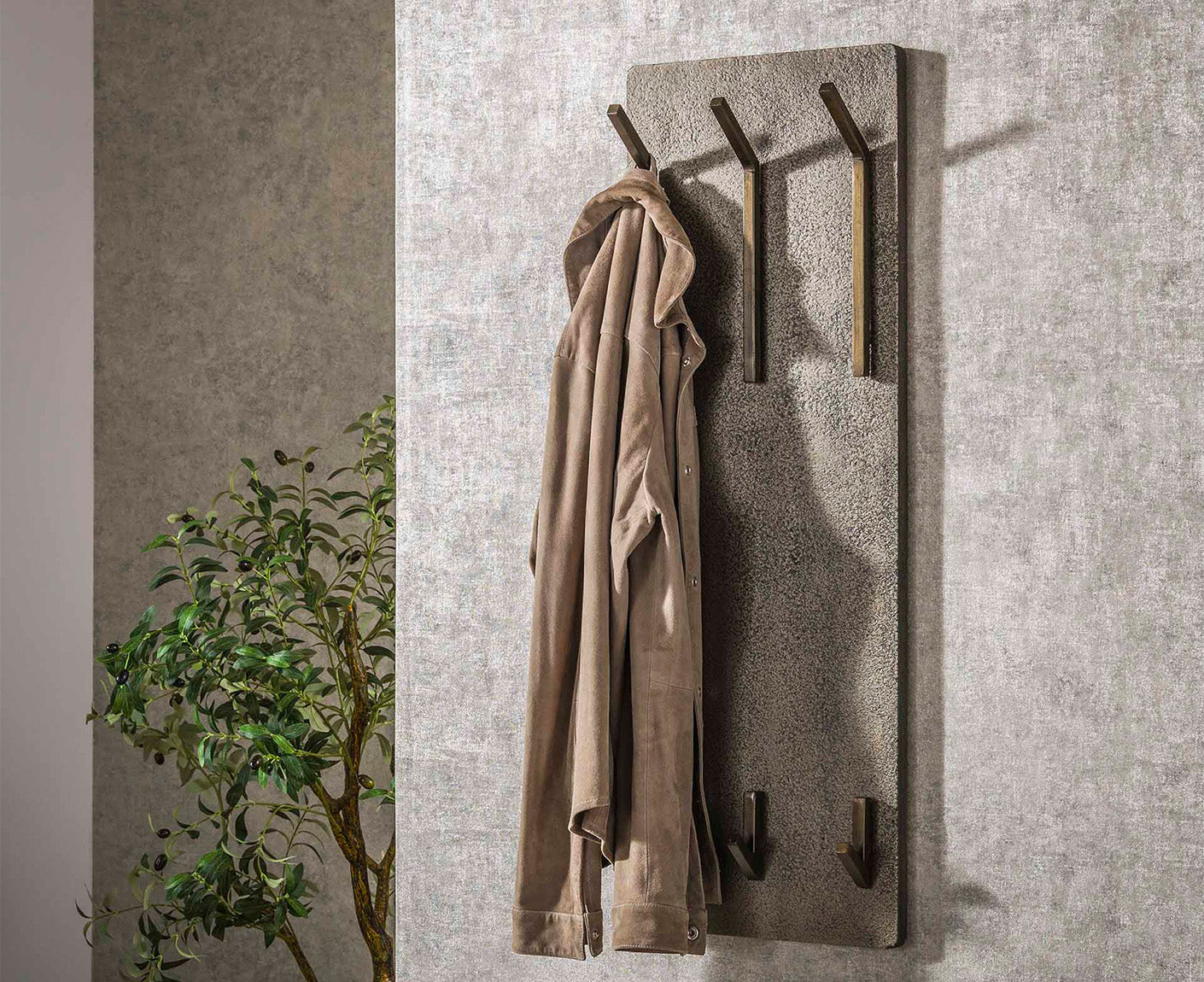Garderobe Ferro 2 x 3 Haken vertikal / Antik Bronze