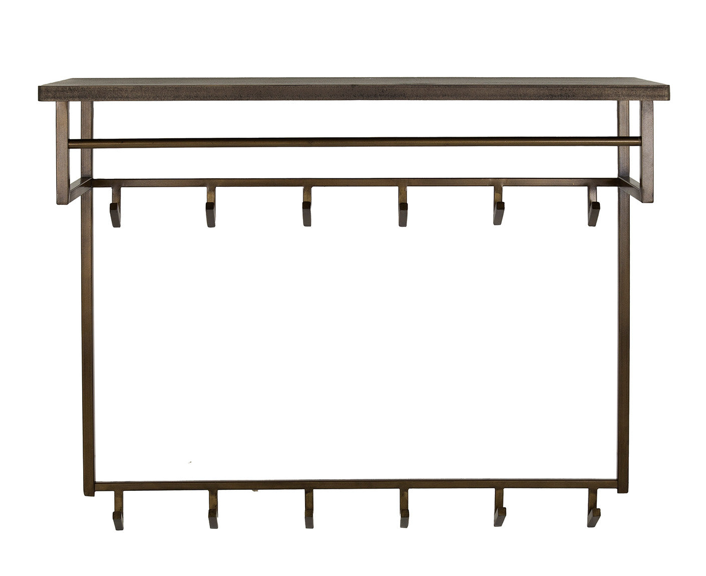 Garderobe Ferro vertikal 12 x Haken Antik Bronze