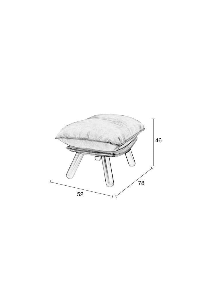 Lazy Sack Hocker Braun/Grau