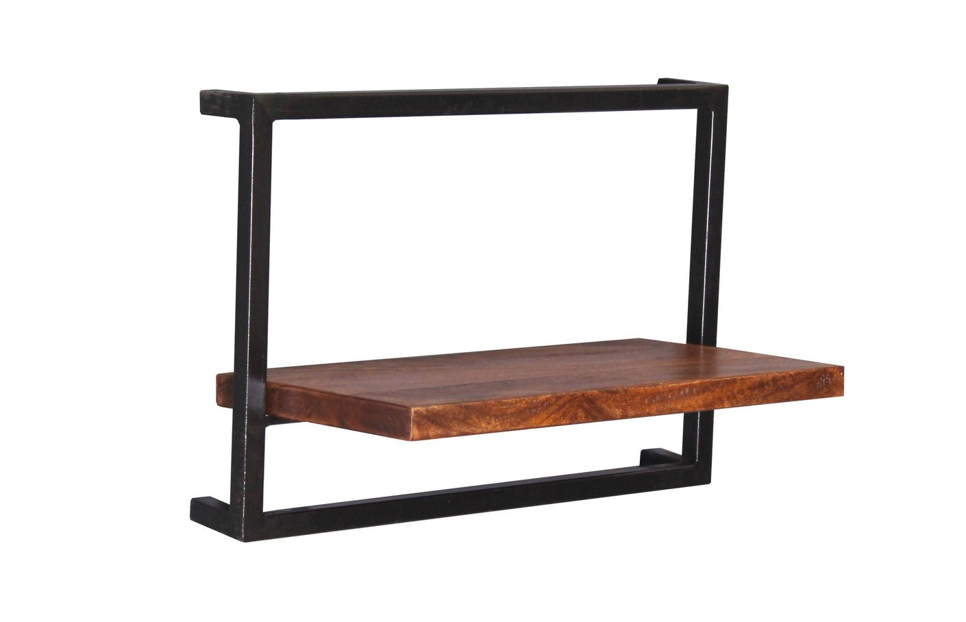 277183 PANAMA Wandregal-Set, 4-teilig Natur / Antikschwarz