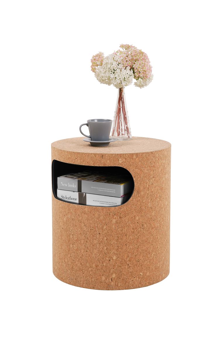 CORK Nachtkommode Kork / Schwarz