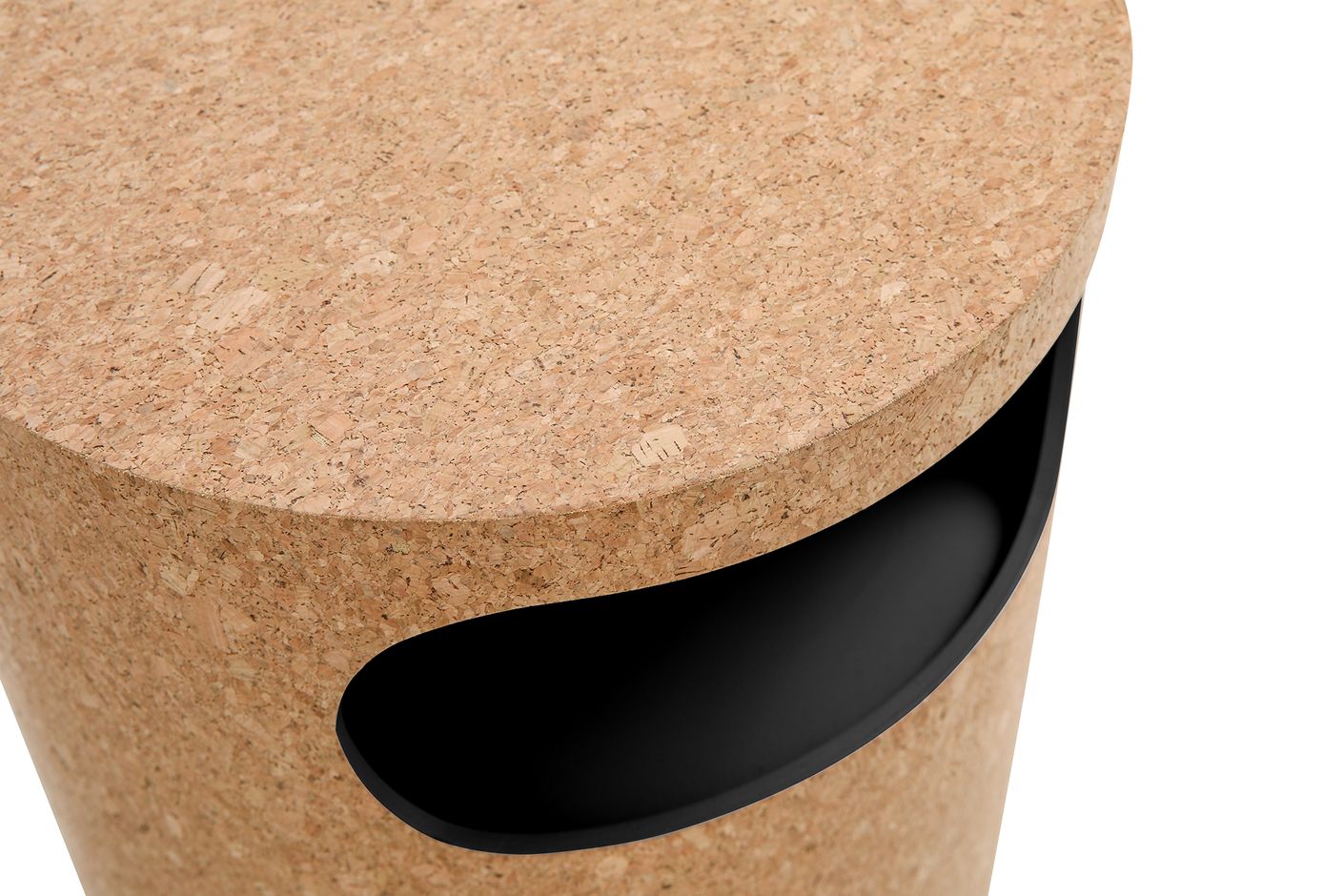 CORK Nachtkommode Kork / Schwarz