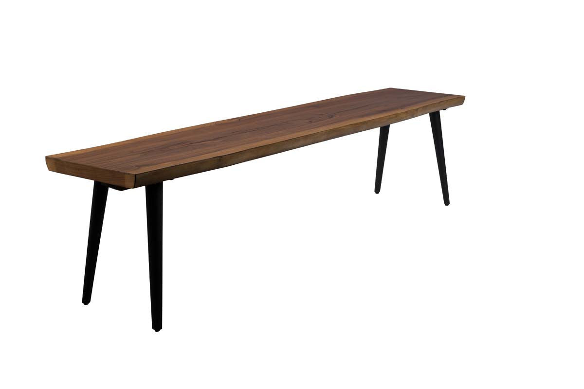 Alagon Sitzbank 180 x 40 cm (BxT) Walnussholz Braun
