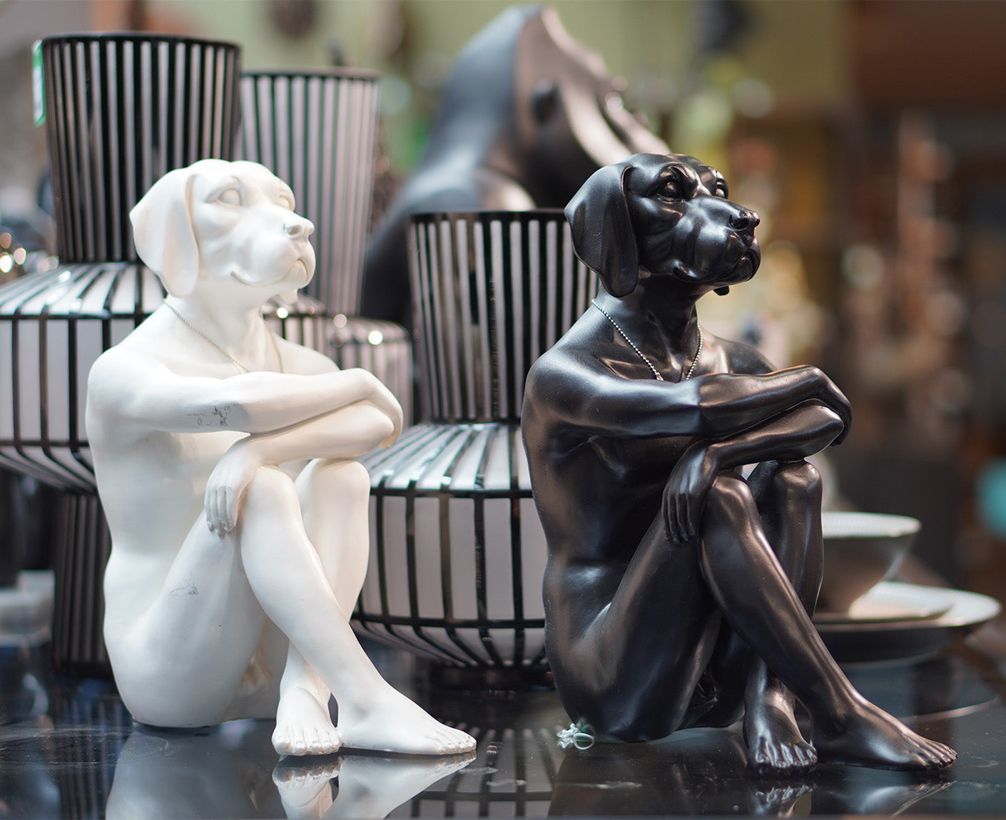 Deko Figur Dog Marc Schwarz