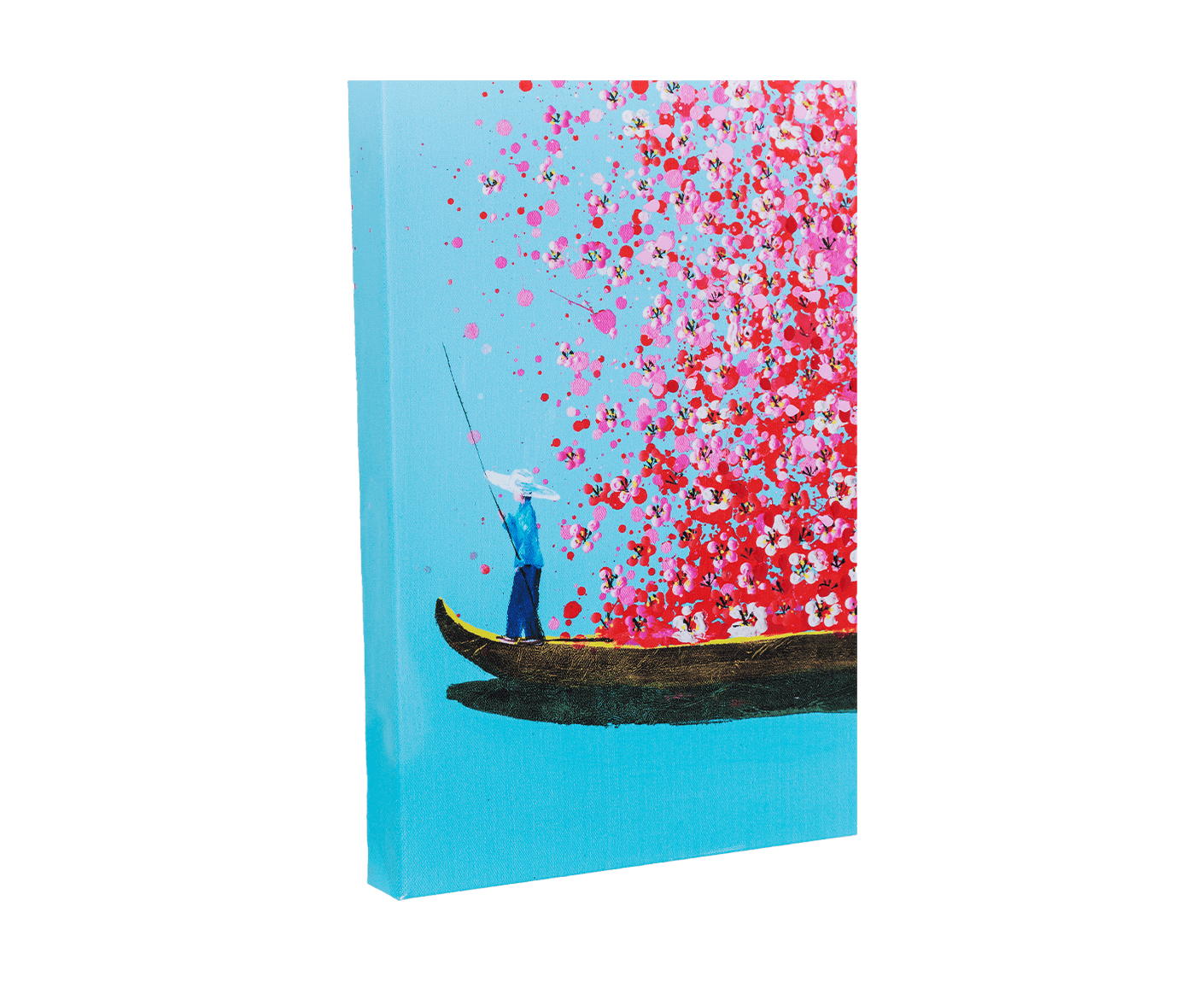 Leinwandbild Gemälde Flower Boat 80x100 cm