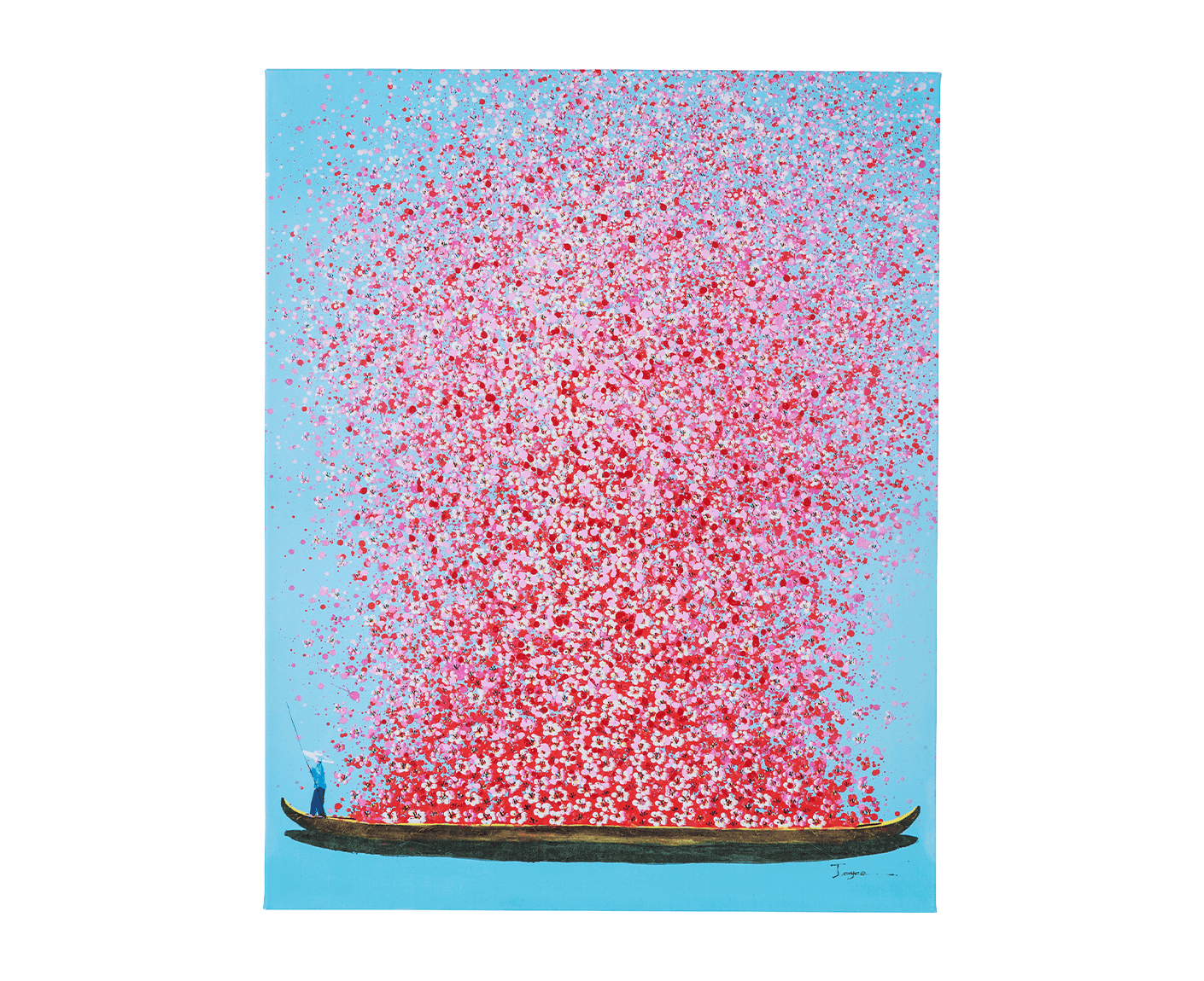 Leinwandbild Gemälde Flower Boat 80x100 cm