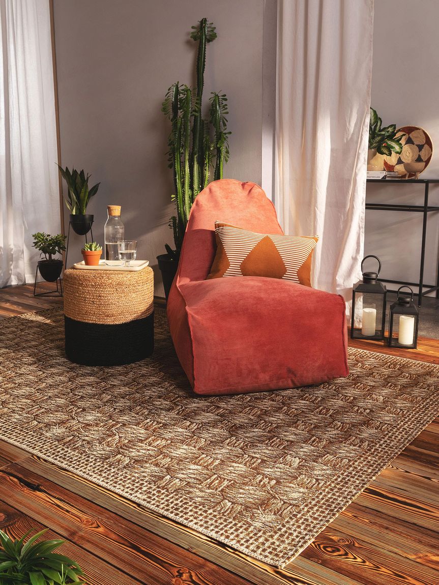 In- & Outdoor Teppich Kenya Creame / Beige