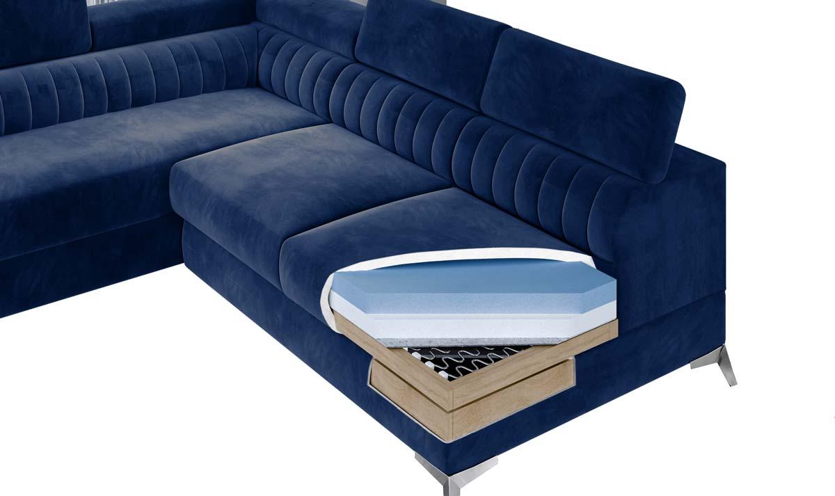 Laurence Ecksofa 278 x 205 cm Dunkelgrau (Webstoff - Paros)