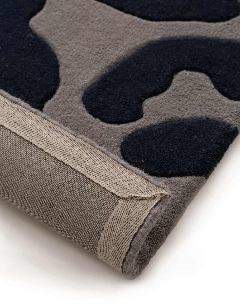 Wollteppich Animal Grau / Blau