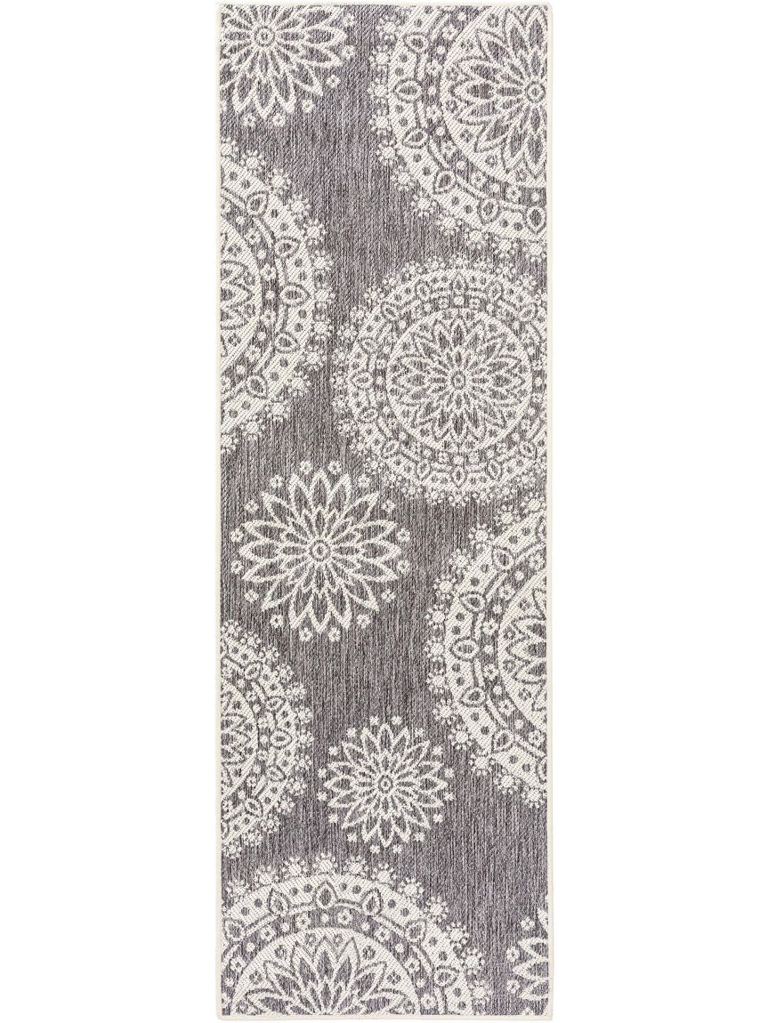 Wendeteppich / Läufer Terrazzo 80x240 cm Grau / Blau