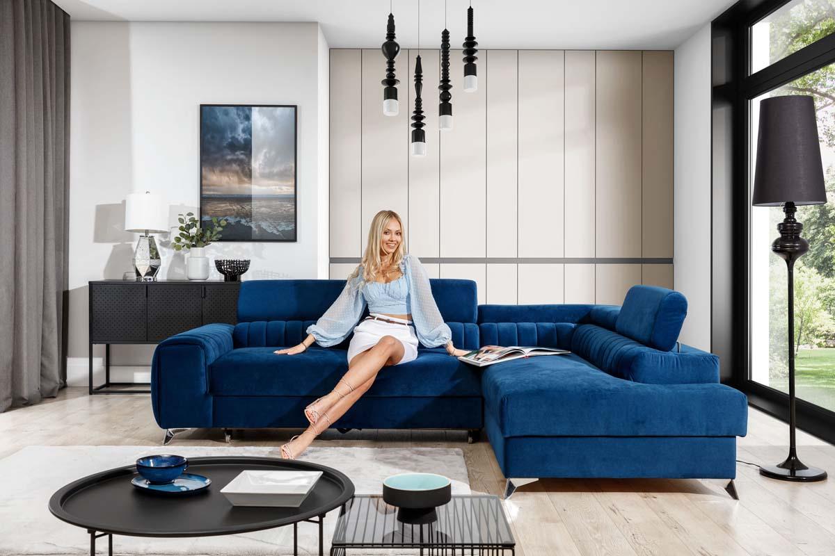 Laurence Ecksofa 278 x 205 cm Dunkelgrau (Webstoff - Paros)